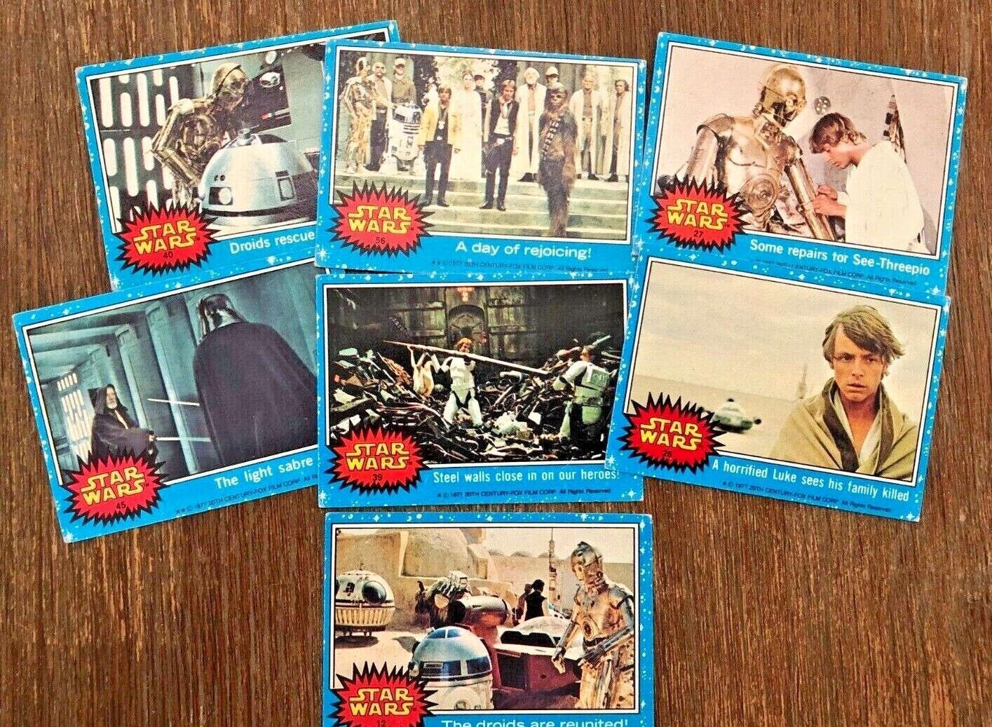 1977 Topps Star Wars Series 1 Pick Em' #A1, Pick Singles From A Complete Set