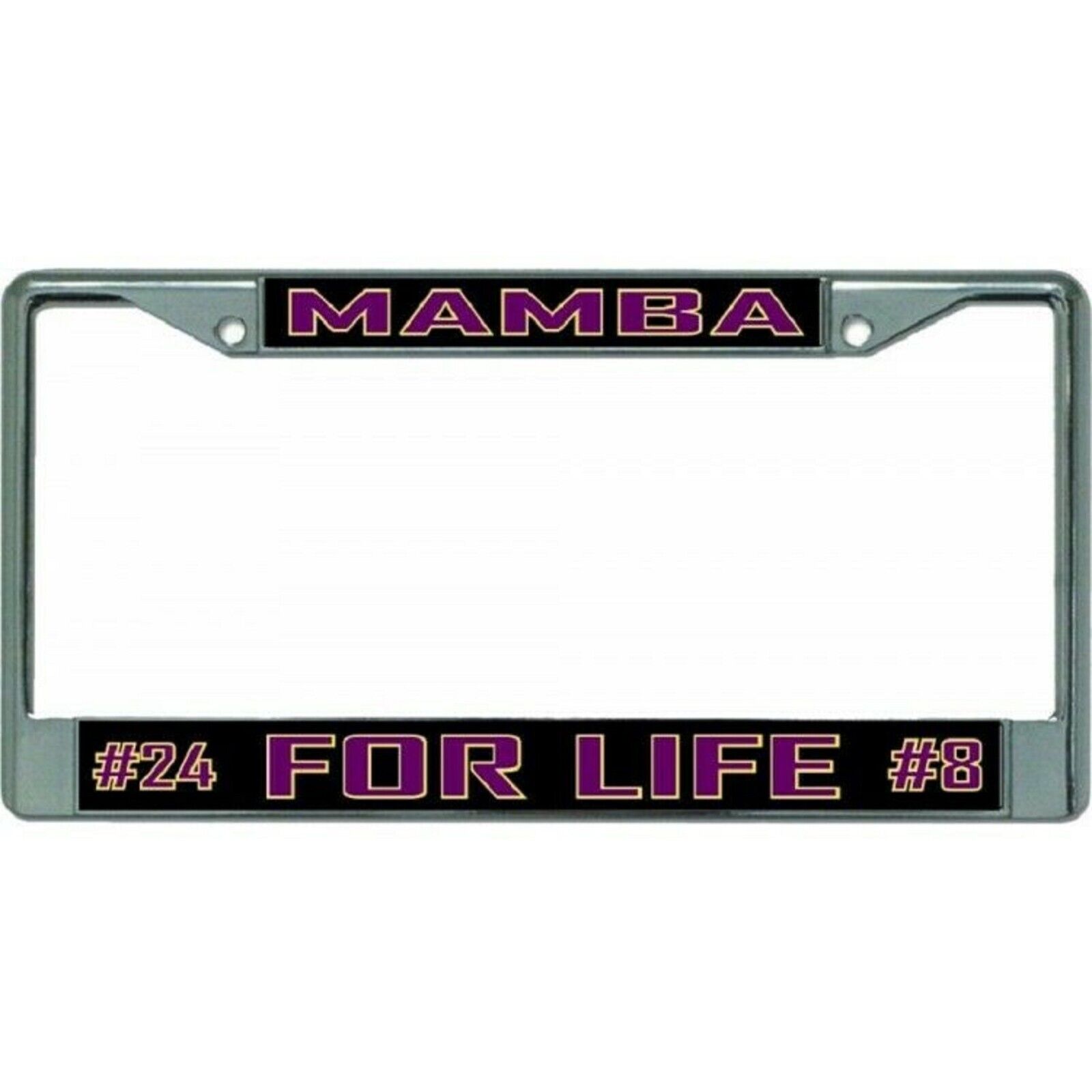 mamba for life #24 #8 kobe bryant lakers basketball license plate frame usa made