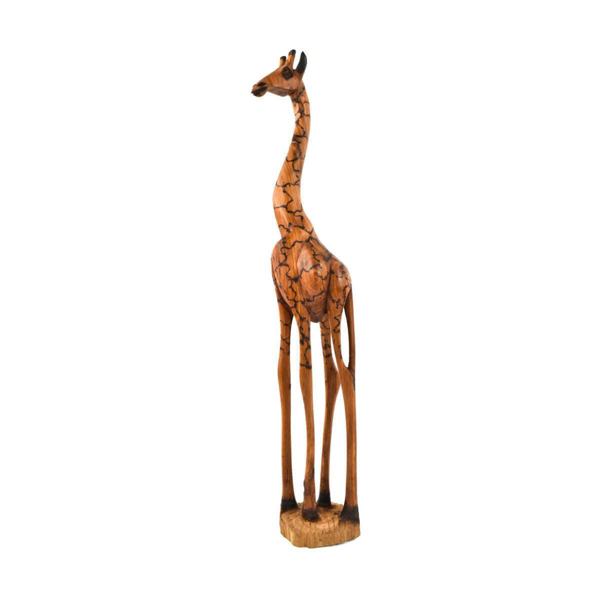 Giraffe Wood Carving Zimbabwe 29.5 Inch