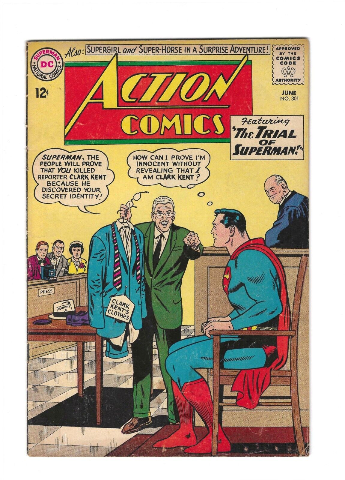 Action Comics #301: Dry Cleaned: Pressed: Bagged: Boarded FN 6.0