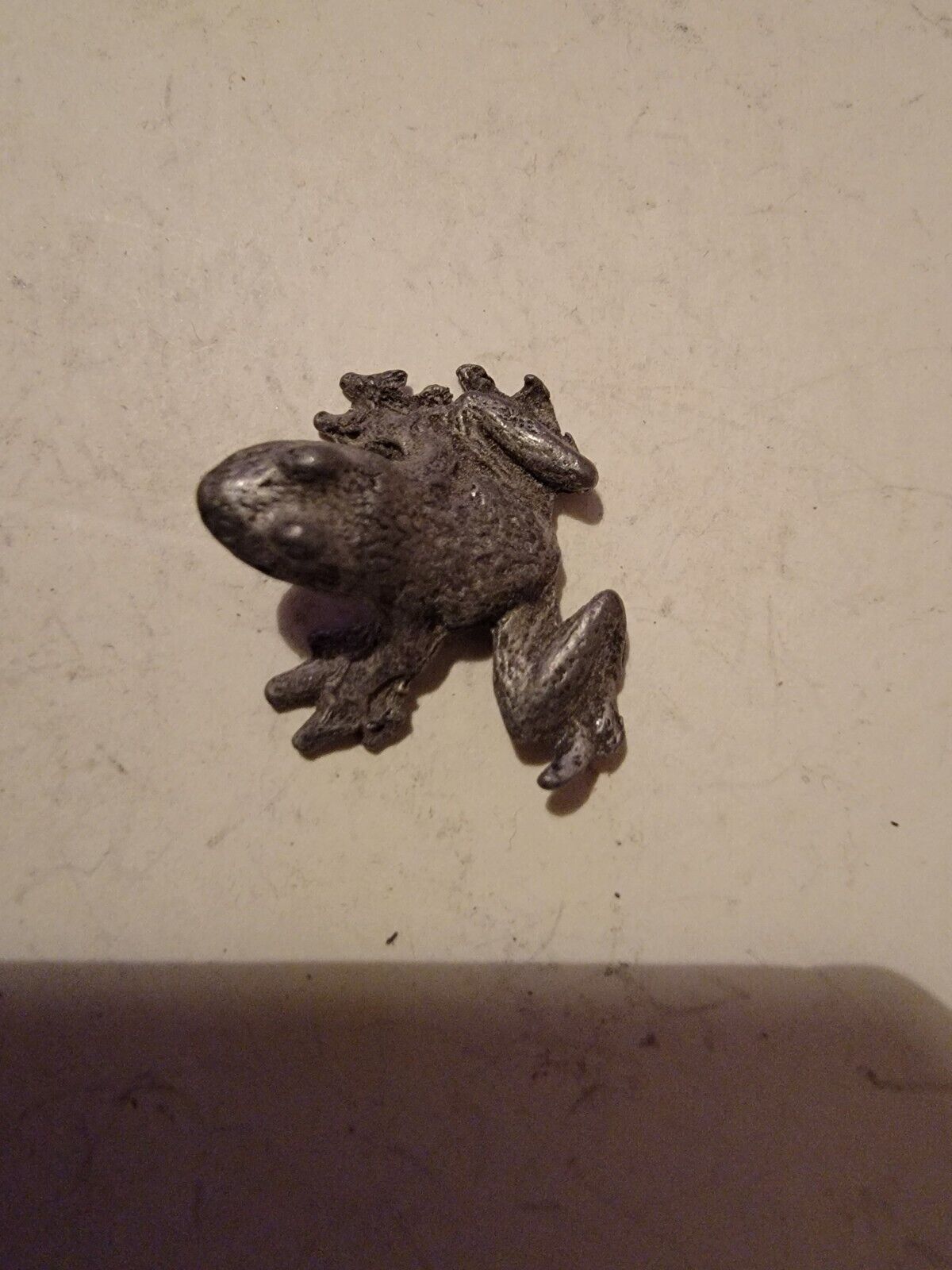 Vintage Fine Pewter Miniature Figure Figurine Collectible VTG Frog Toad Froggy