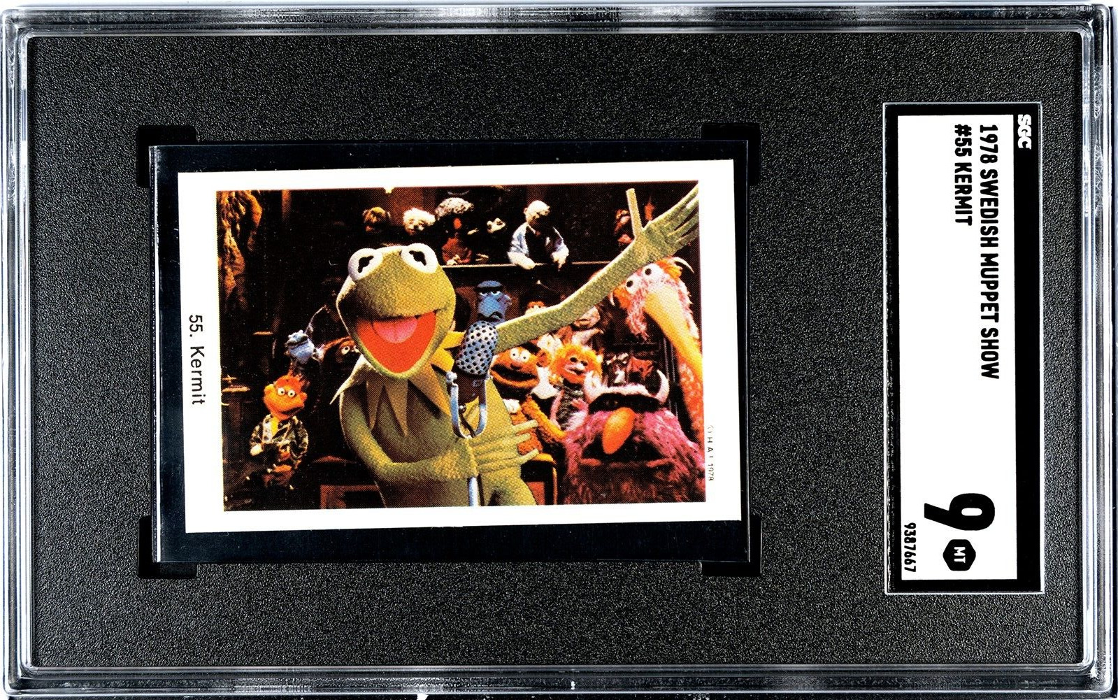 1978 Swedish The Muppet Show #55 KERMIT the Frog RC Rookie Card * POP 1 SGC 9 *