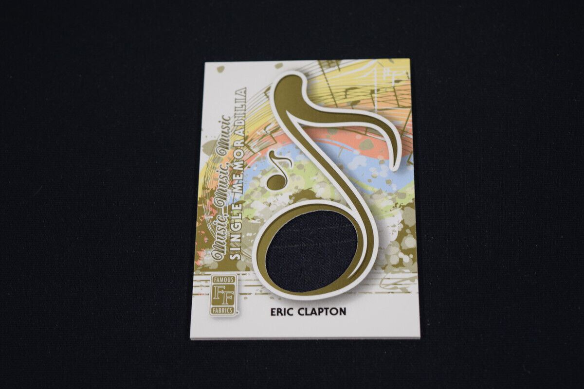 Eric Clapton 2012 Famous Fabrics Music Music Music Single Memorabilia Gold Relic