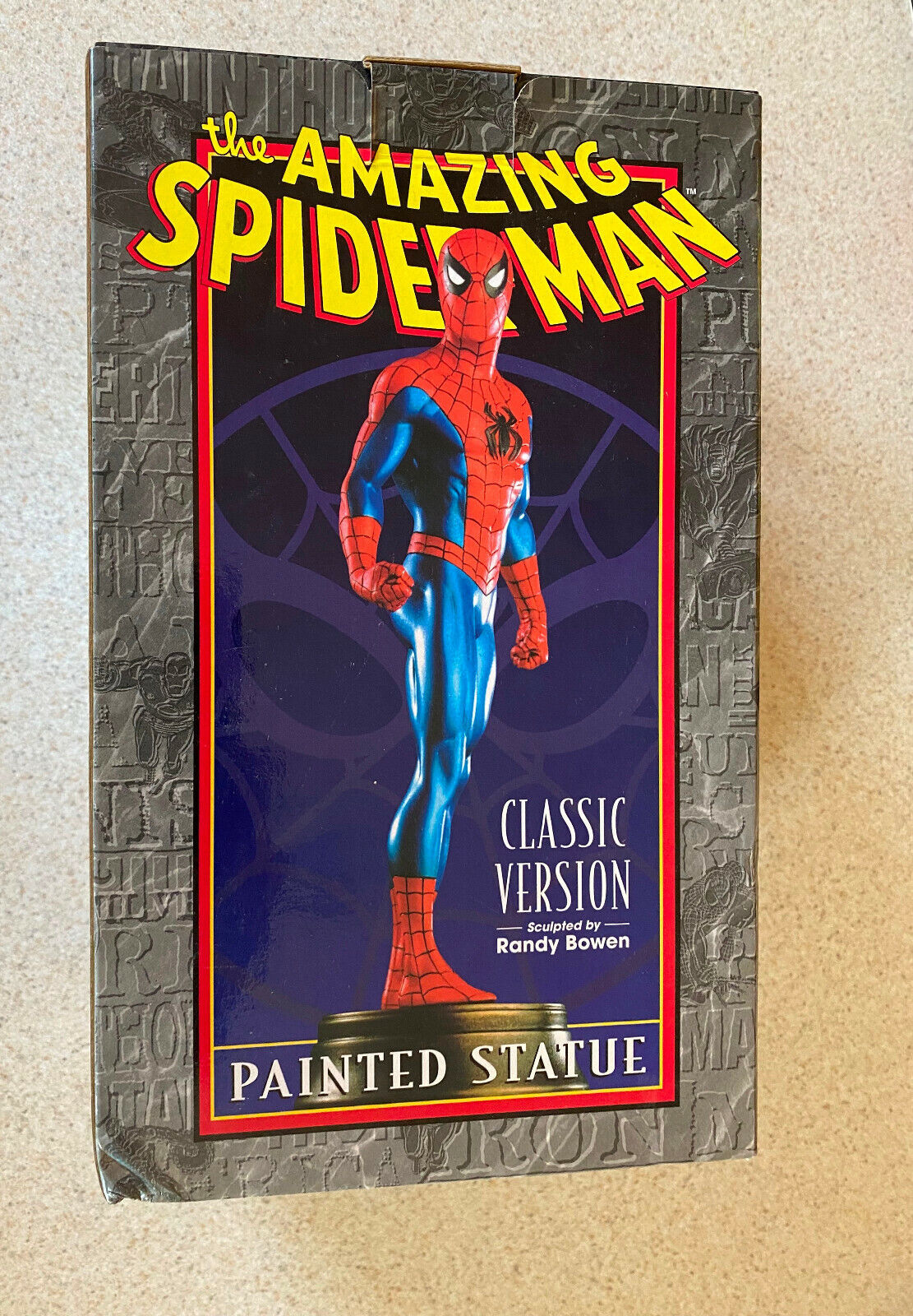 AMAZING SPIDER-MAN Classic Costume STATUE (2001 Bowen) -- In Box -- READ