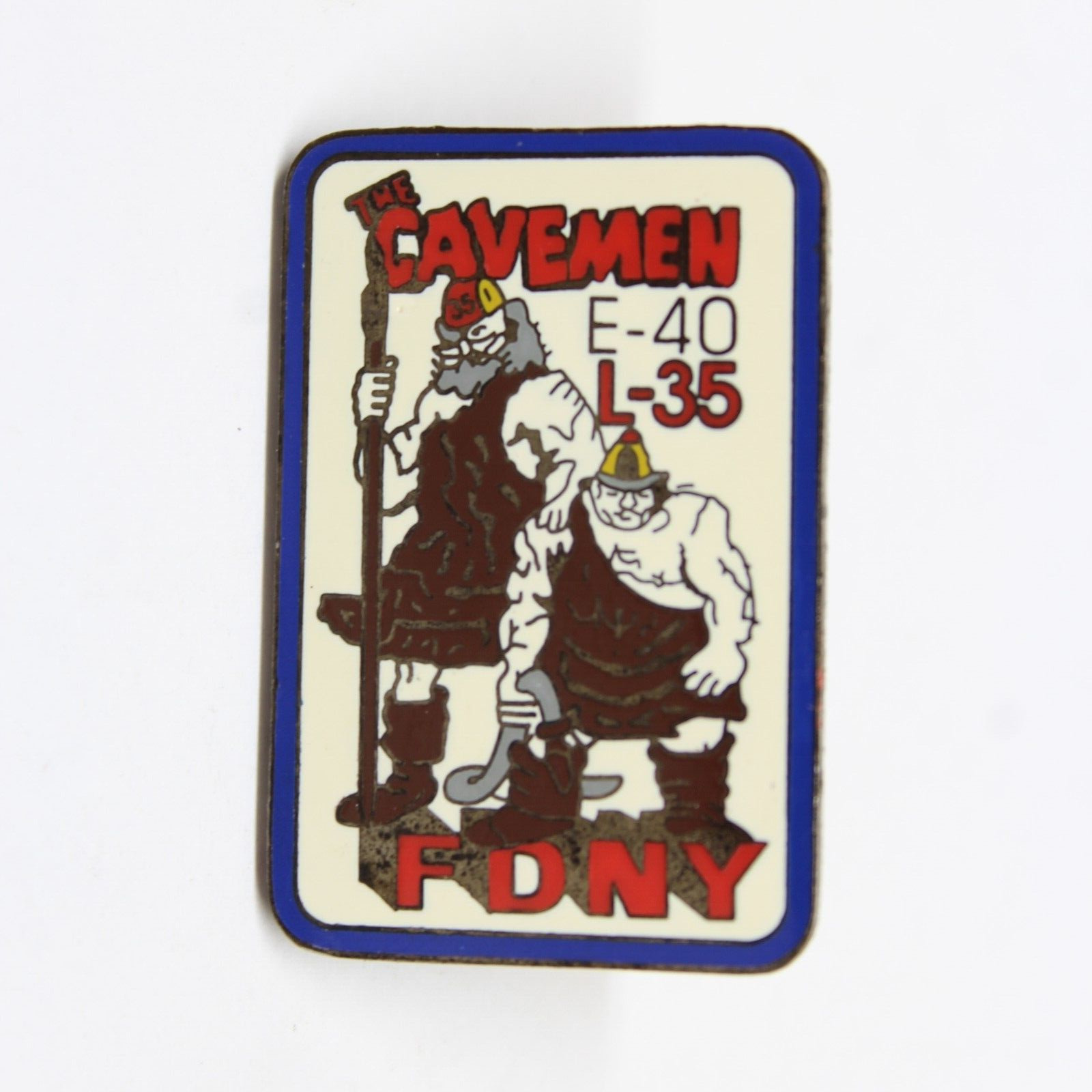 Cavemen E-40 L-35 FDNY Pin Lapel Enamel Collectible