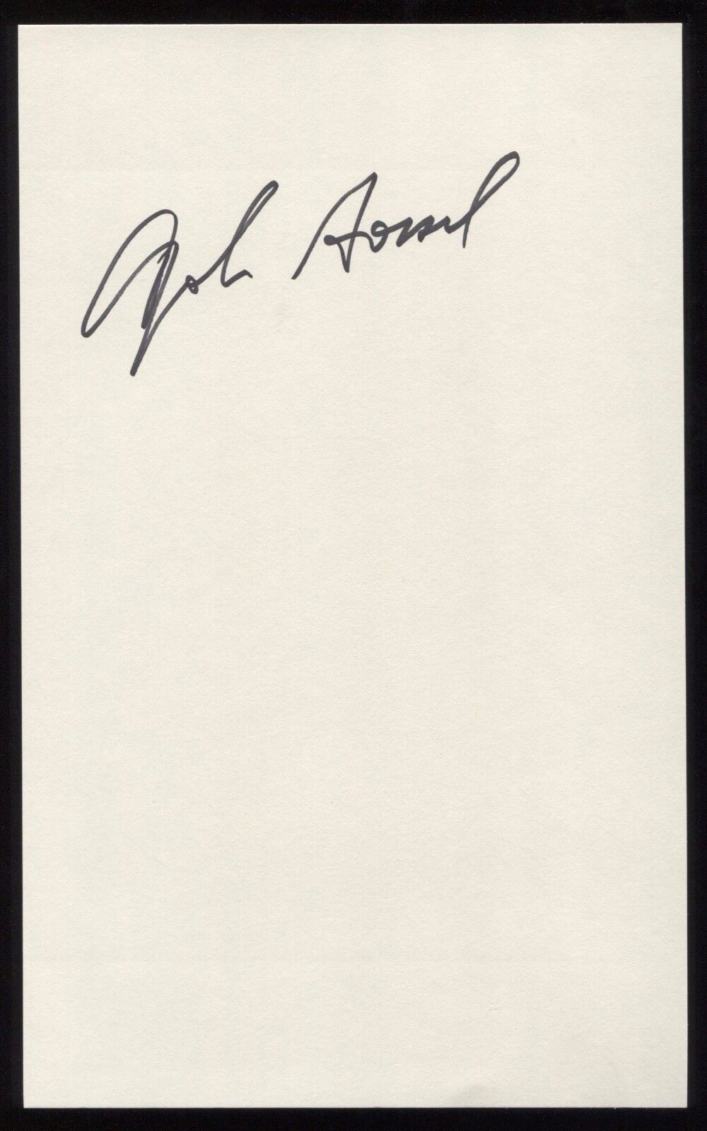 John Stossel Signed Book Page Cut Autographed Cut Signature 