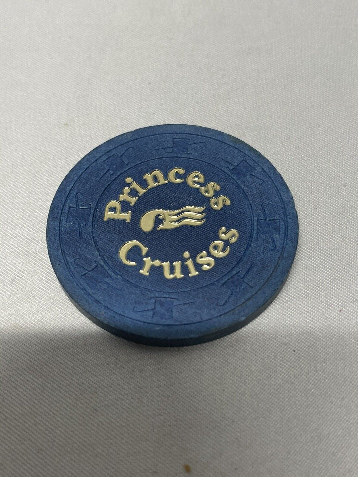 Vintage Casino Chip $0.50 Blue Princess Cruises Gambling Poker Chip 50 Cent