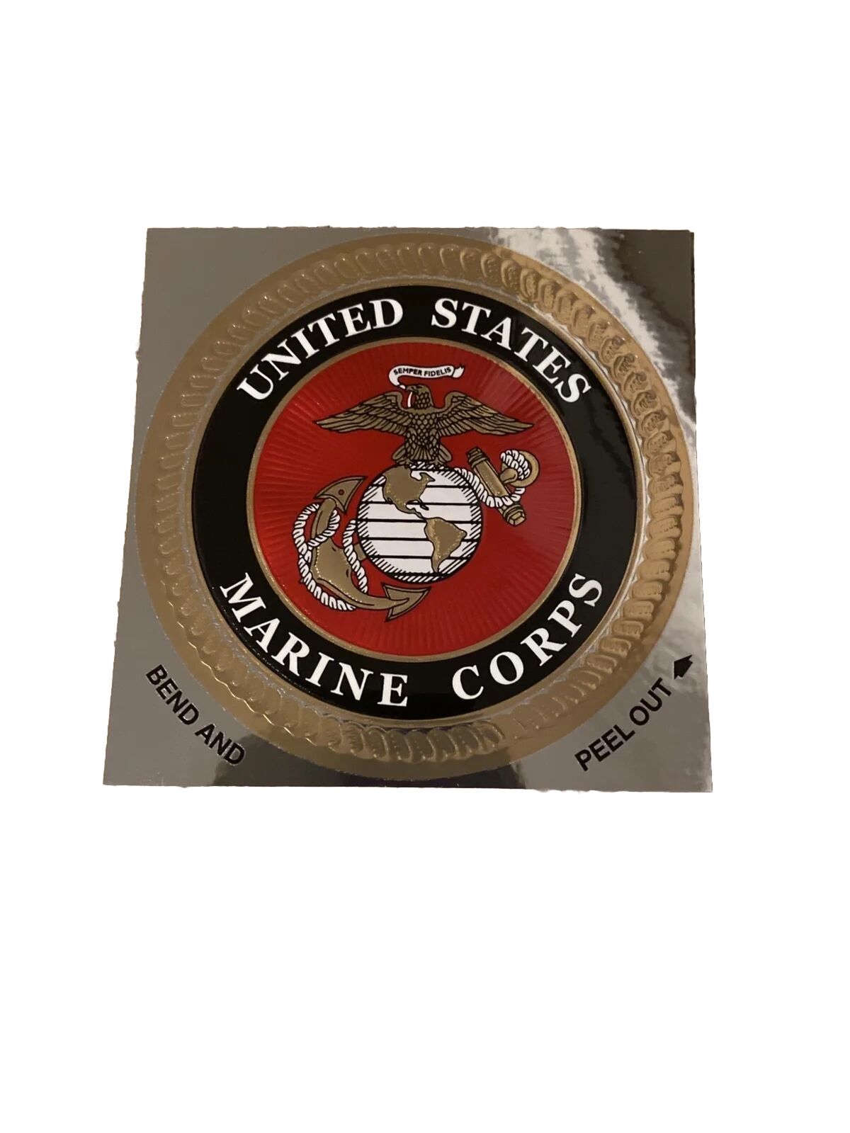 4 Inch USMC Car decal foil sticker US Marine Corps Official Licensed