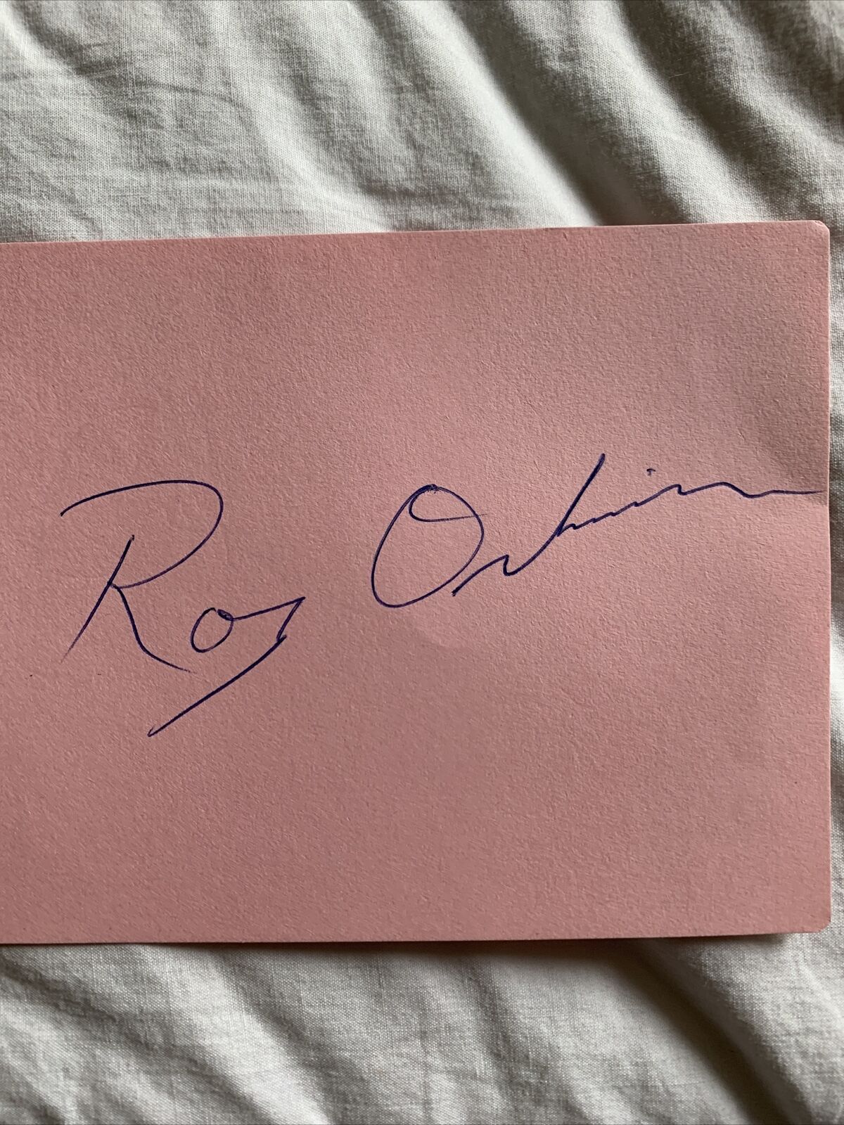 Roy Orbison signed paper autographed