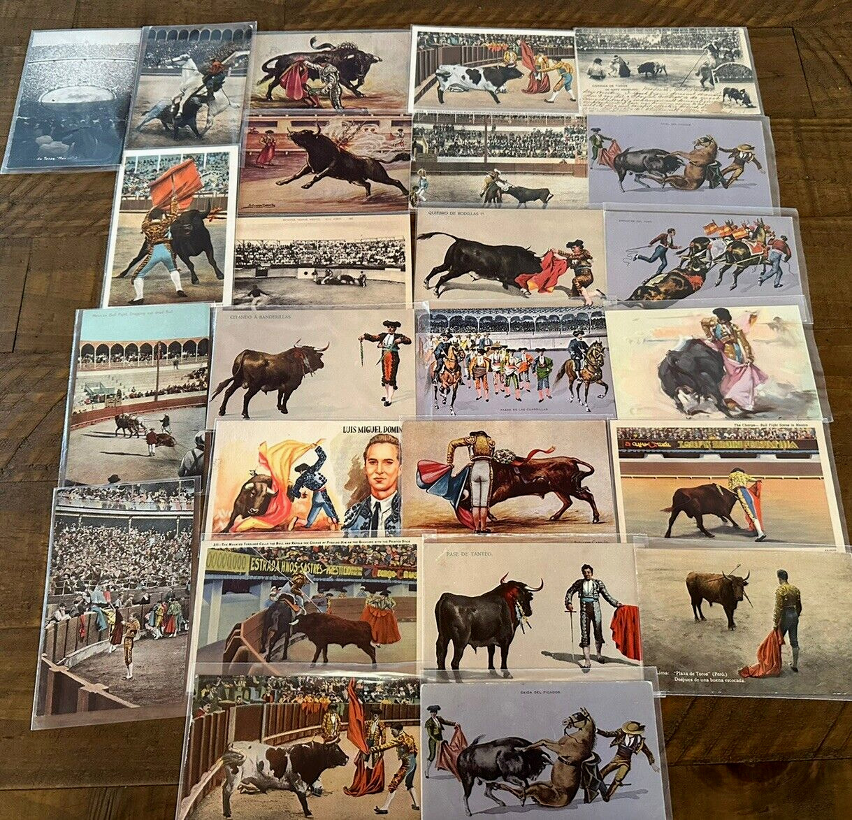 Lot of 25~Vintage~Matador Postcards~Bullfights~Bullfighters~Bulls~Animals~h654