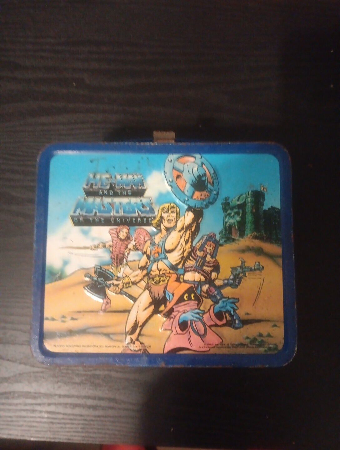VINTAGE 1984 HE-MAN AND THE MASTERS OF THE UNIVERSE LUNCHBOX  G8