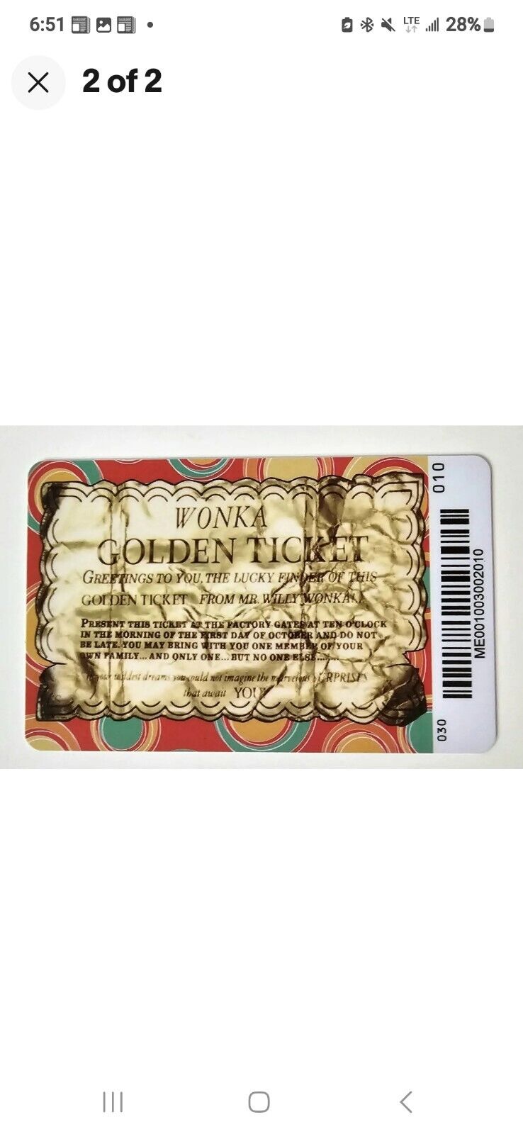12 Golden Ticket-Coin Pusher Cards-Redeem At Main Event Locations 