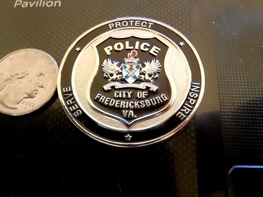 Rare City of Fredericksburg Police SETT, SWAT, SRT, PRT, SILVER CHALLENGE COIN