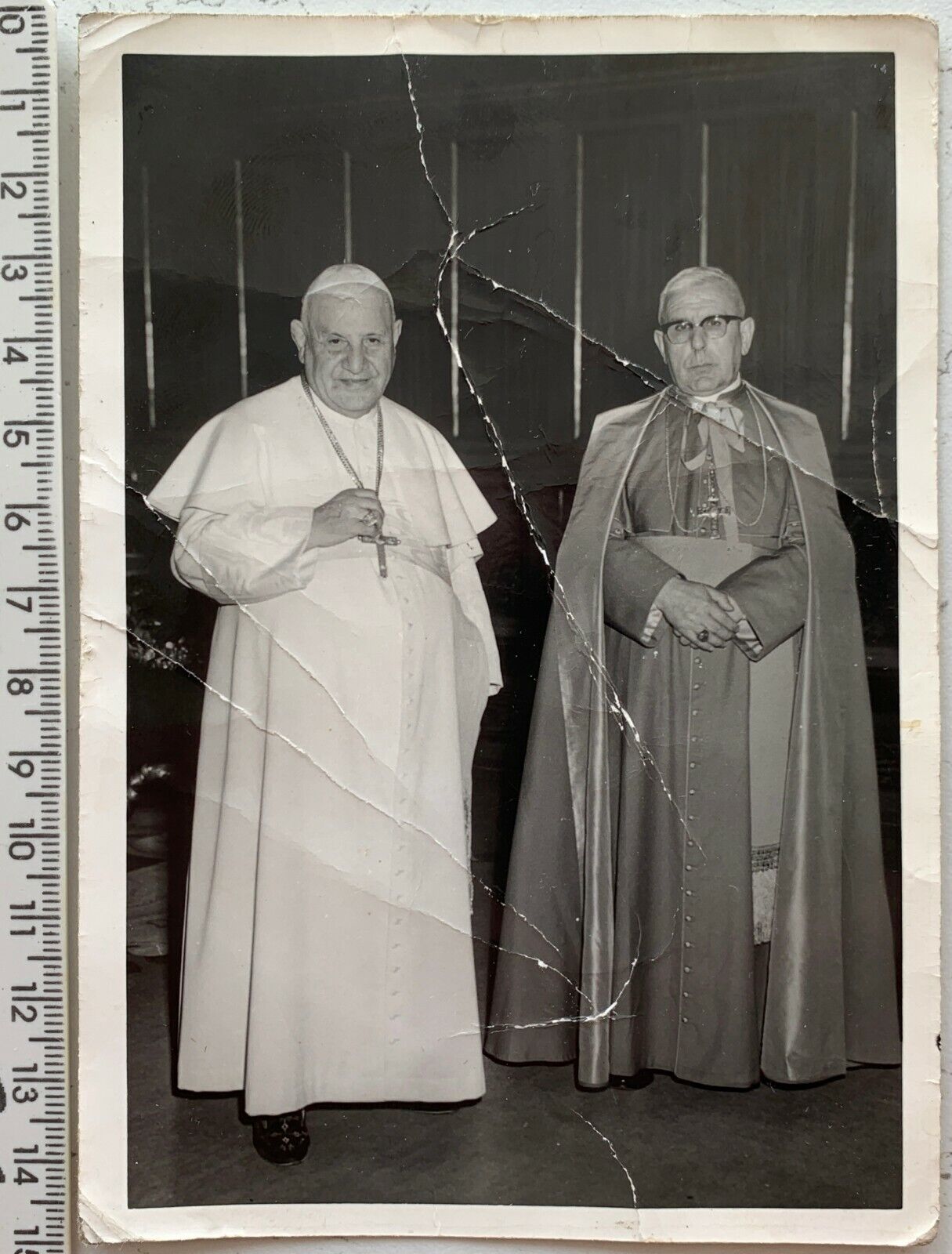1959, Pope John XXIII Bishop of Gerace Pacifico Perantoni Original Vintage Photo