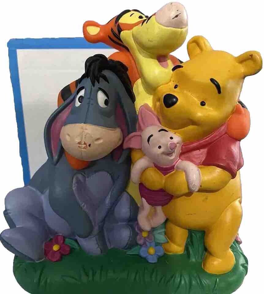 Disney Store Winnie the Pooh & Friends Eyeore Tigger Piglet Coin Bank w Stopper