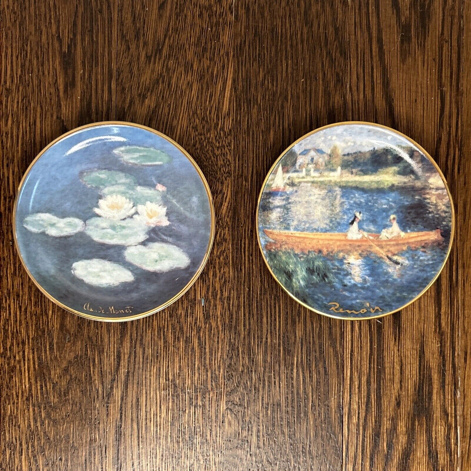 Goebel Artis Orbis Claude Monet/A. Renoir Package Mini Plates 4 In