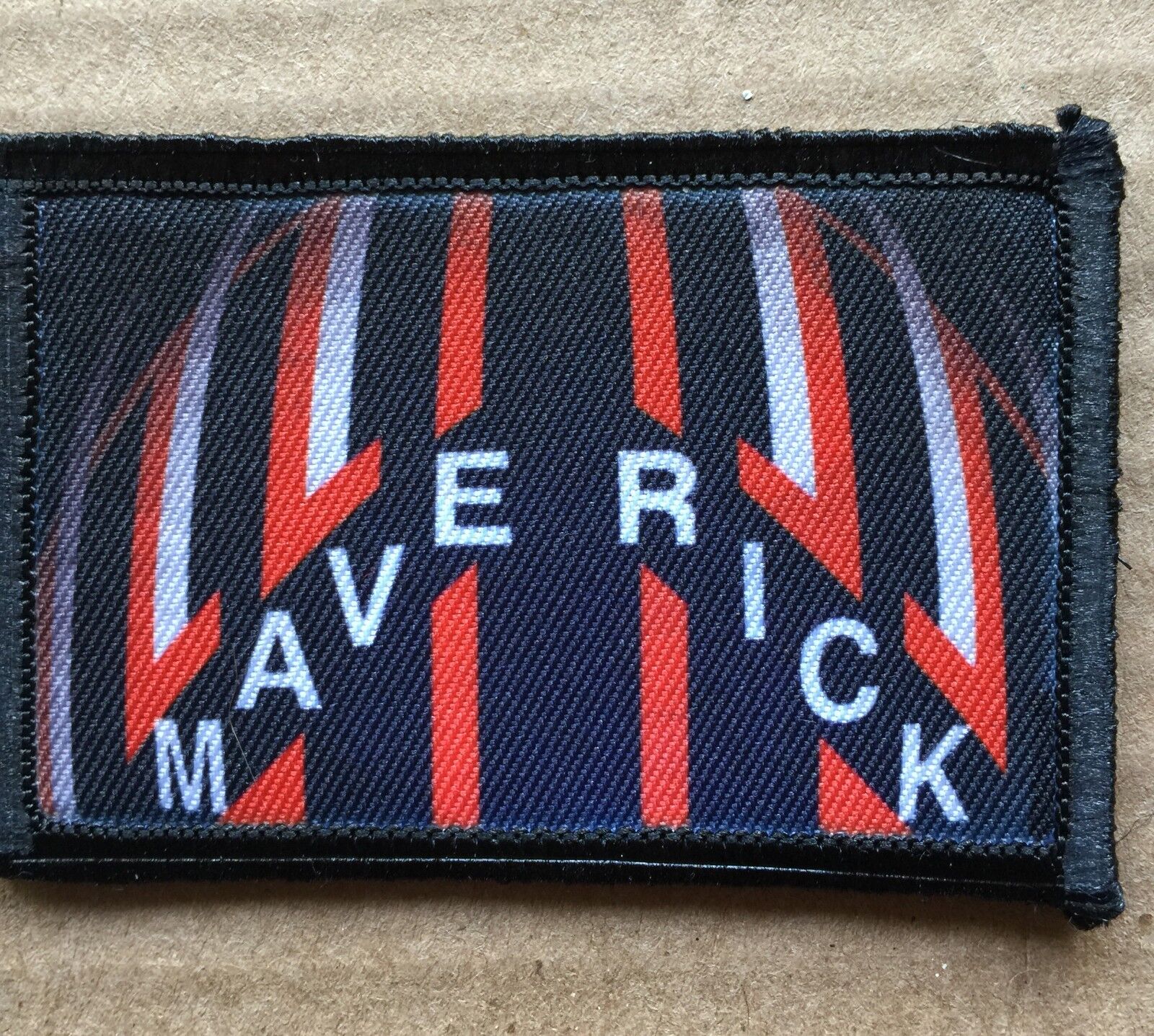 Maverick Flight Helmet Morale Patch Tactical Military USA Hook Badge Army Flag