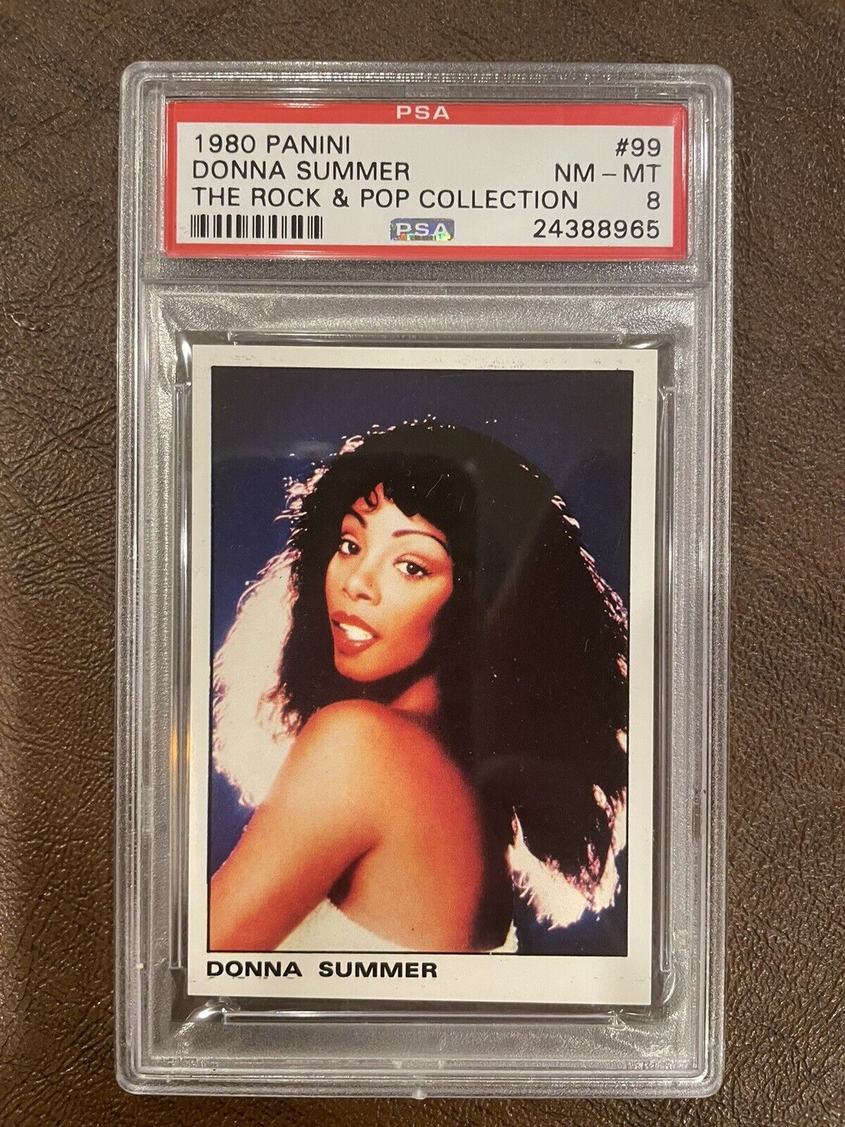 1980 Panini Italy DONNA SUMMER PSA 8 NM MT #99, no PSA 9s or PSA 10s,Highest Grd