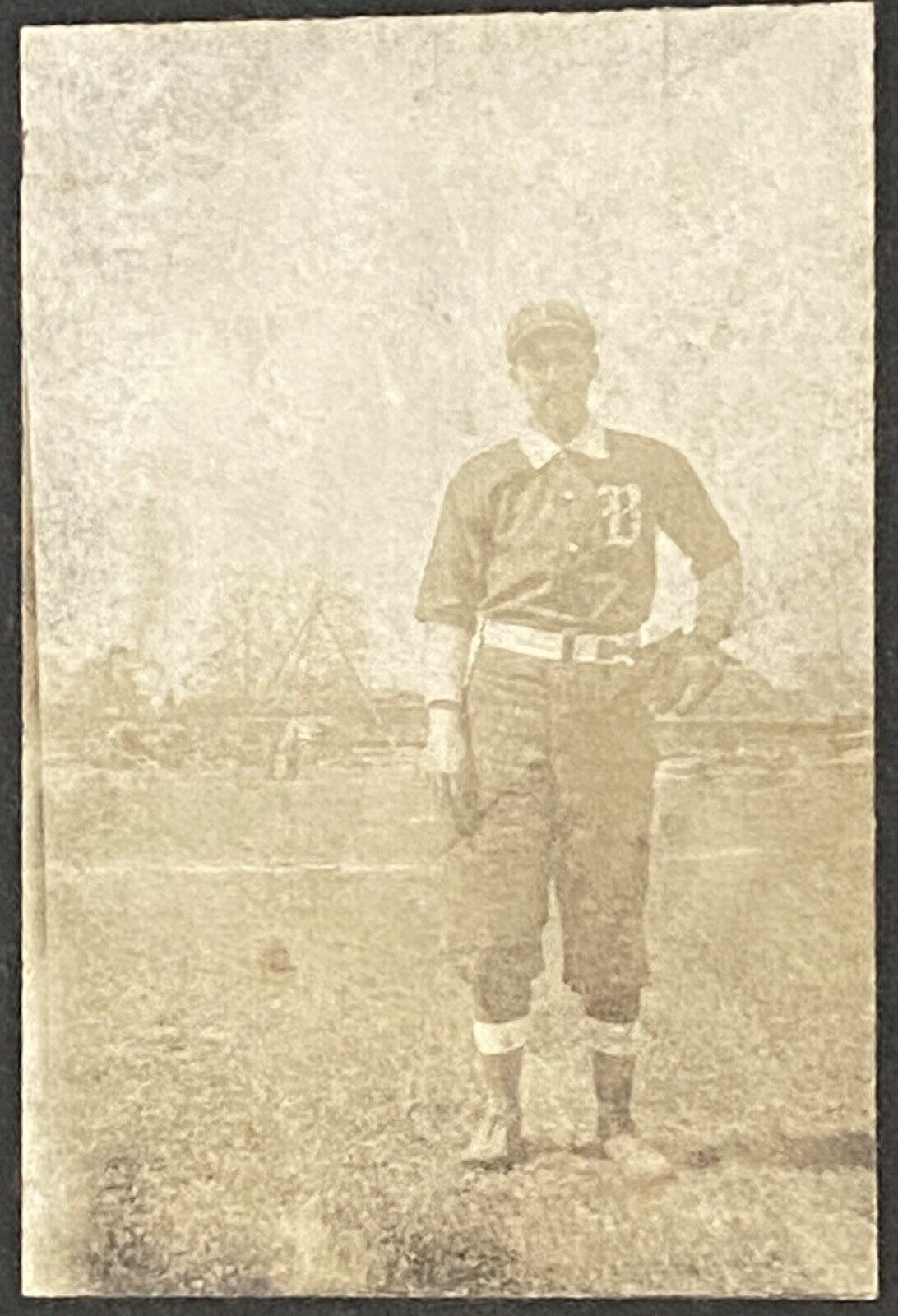 1896 MLB Baltimore Oriole Arlie Pond 25th Infantry Wrecker Baseball Cabinet Card