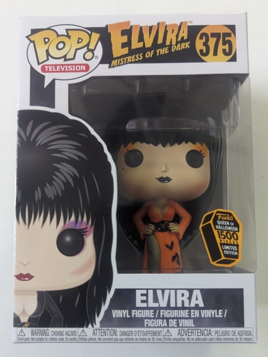 Funko Pop 375: Elvira Mistress Of The Dark, Queen Halloween, LE 1500 Orange