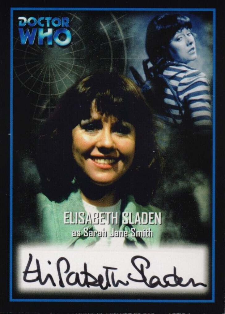 2001 Strictly Ink Doctor Who AU8 Elisabeth Sladen (Sarah Jane S) Autograph Card