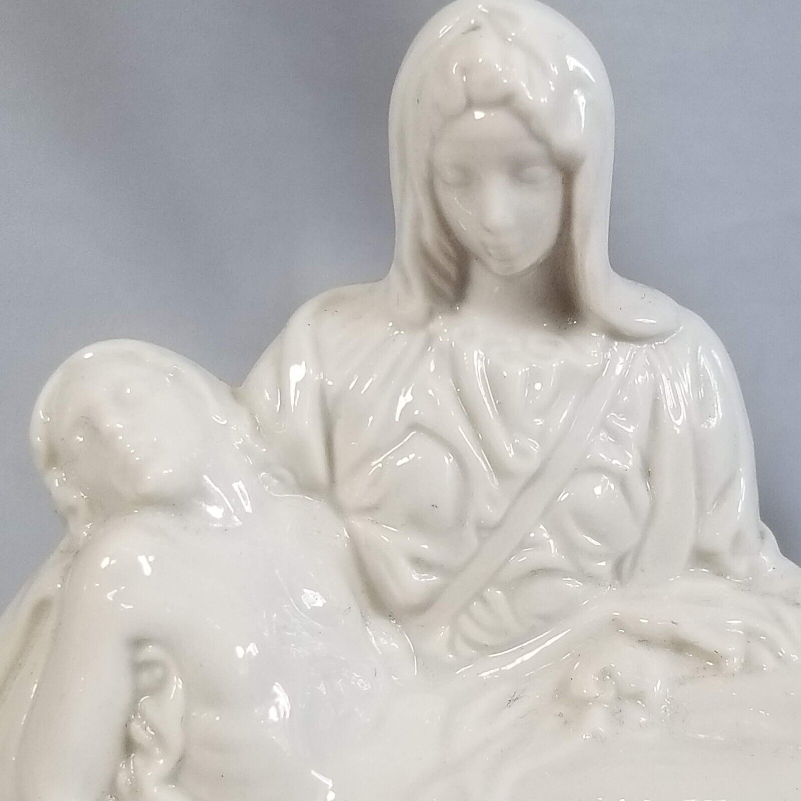 The Pieta Jesus Christ Mother Mary Madonna Sculpture Statue Handmade Ceramic 6 