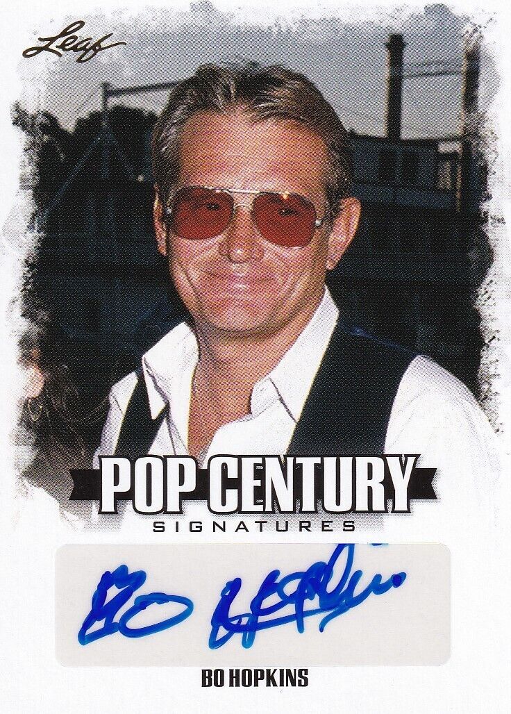 2015 Leaf Pop Century Signatures Bo Hopkins Authentic Autograph Card #BA-BH1
