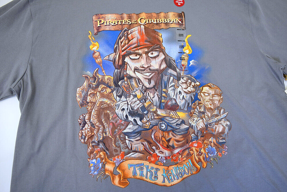 NEW Disney Studio XXL Pirates Of The Caribbean Jack Sparrow / Johnny Depp Shirt