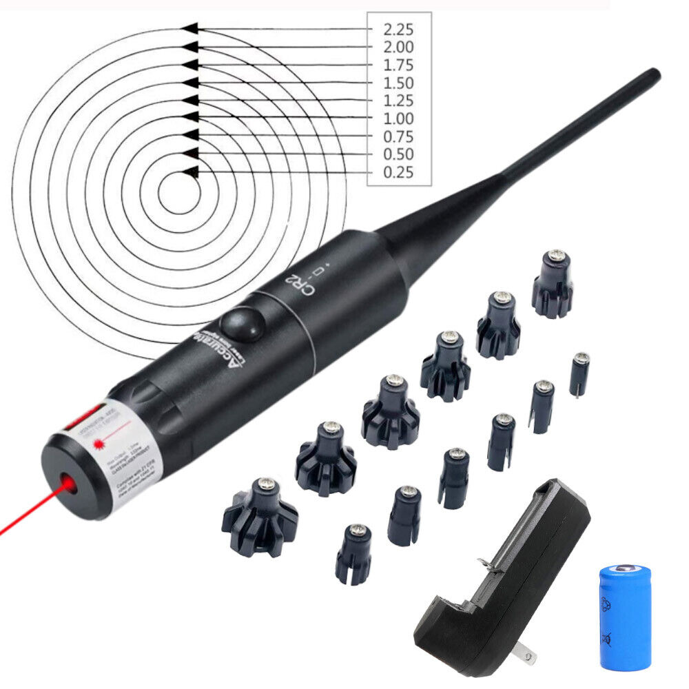 Hunting Red Dot Laser Bore Sight .177 to .50 Caliber Bore Sighter For Rifle Gun 
