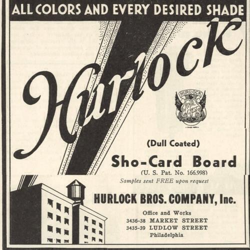 HURLOCK BROS ARTIST BOARDS 1948 ADVERTISING PRINT AD VINTAGE PHILADELPHIA PA ART