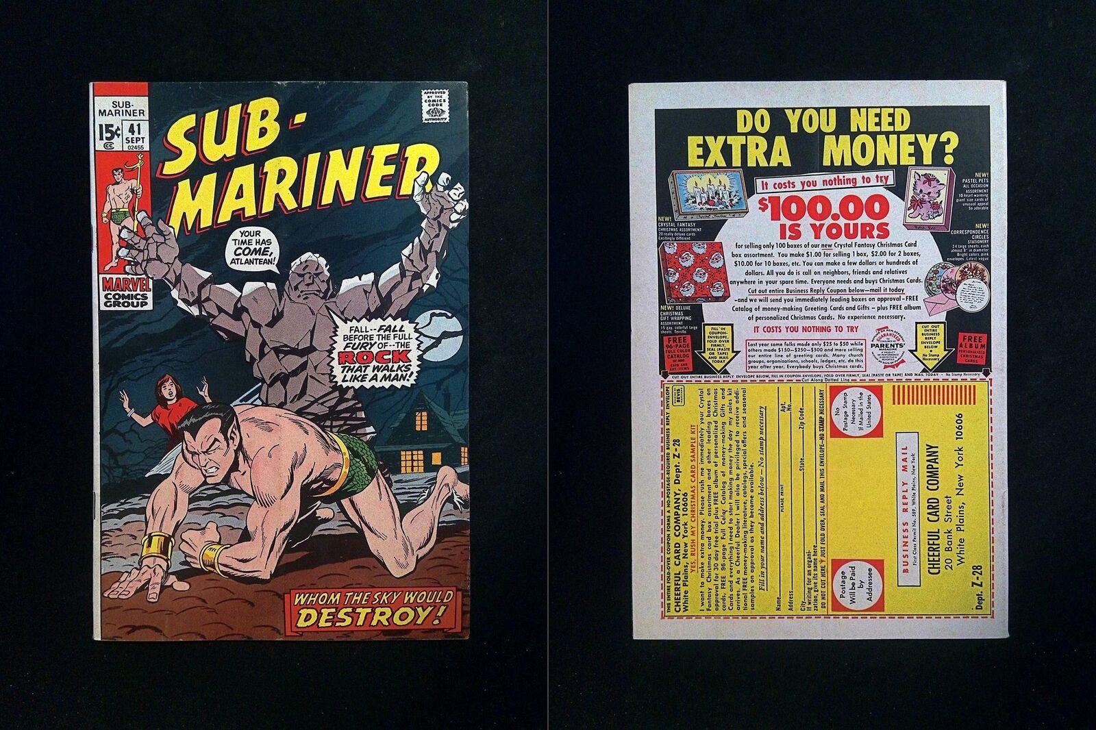 Sub-Mariner #41  MARVEL Comics 1971 FN/VF