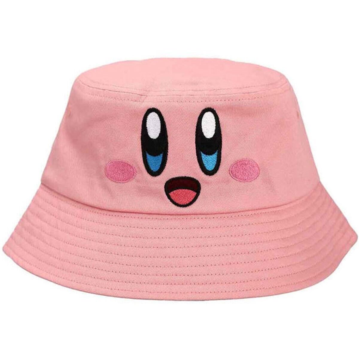 Bioworld • Pink • Embroidered • KIRBY Bucket  Cotton Hat • One Size • Ships Free