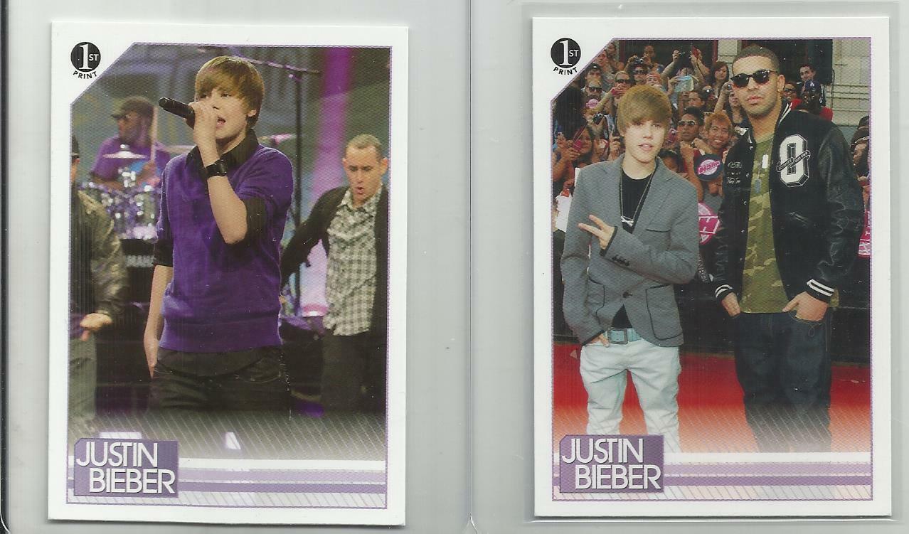 2010 PANINI JUSTIN BIEBER CARDS - COMPLETE SET OF 150 - FEATURING DRAKE ROOKIE
