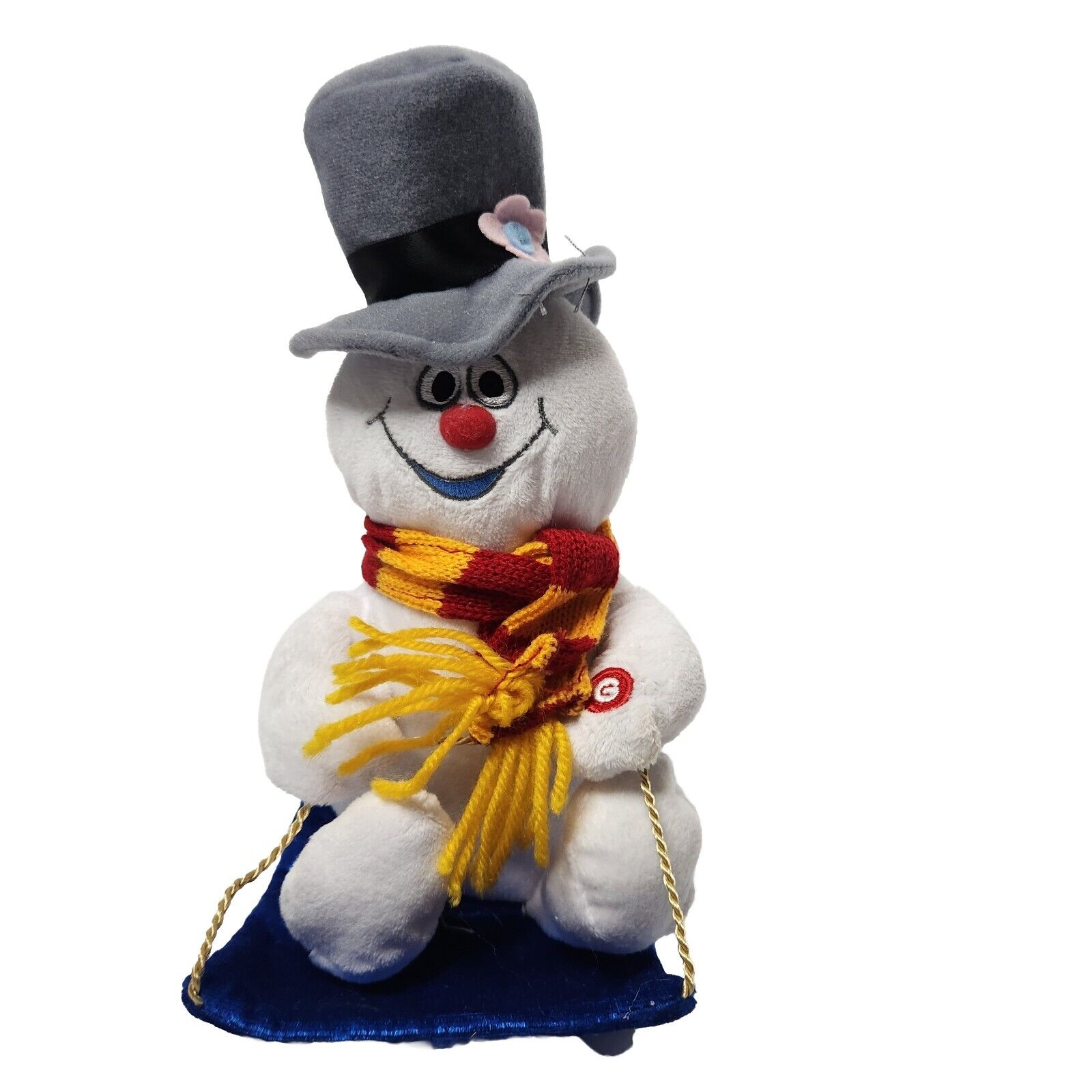 Gemmy Frosty The Snowman On Sled Animated