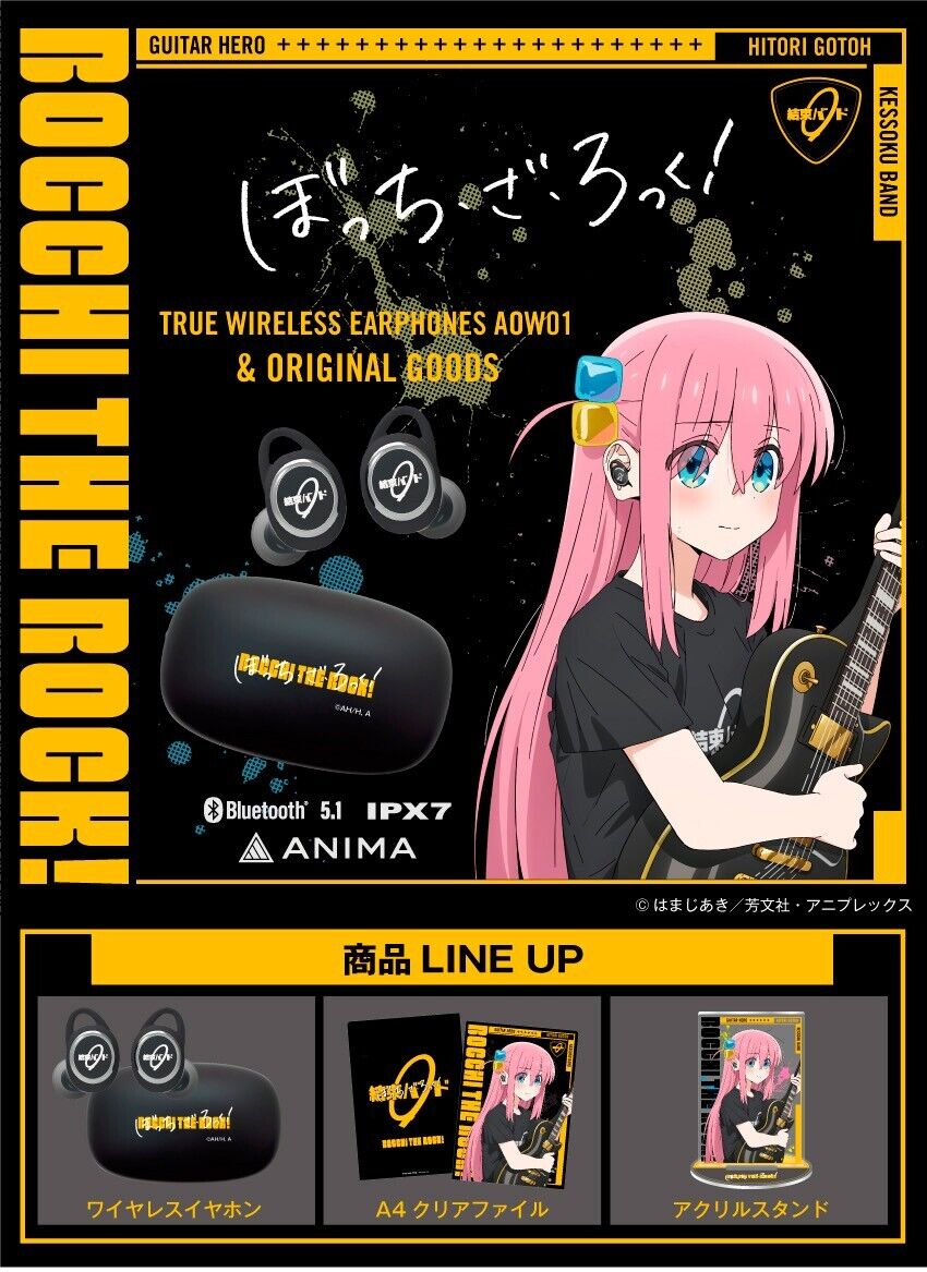 Bocchi The Rock x ONKYO Hitori Goto Voice Wireless Earphones ANIMA AOW01 BTR