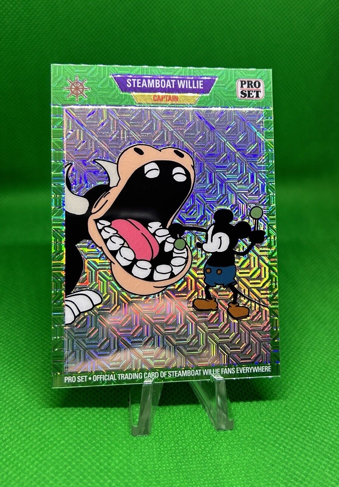 2023 Leaf Steamboat Willie Mickey Mouse Green Parallel Card 14/35