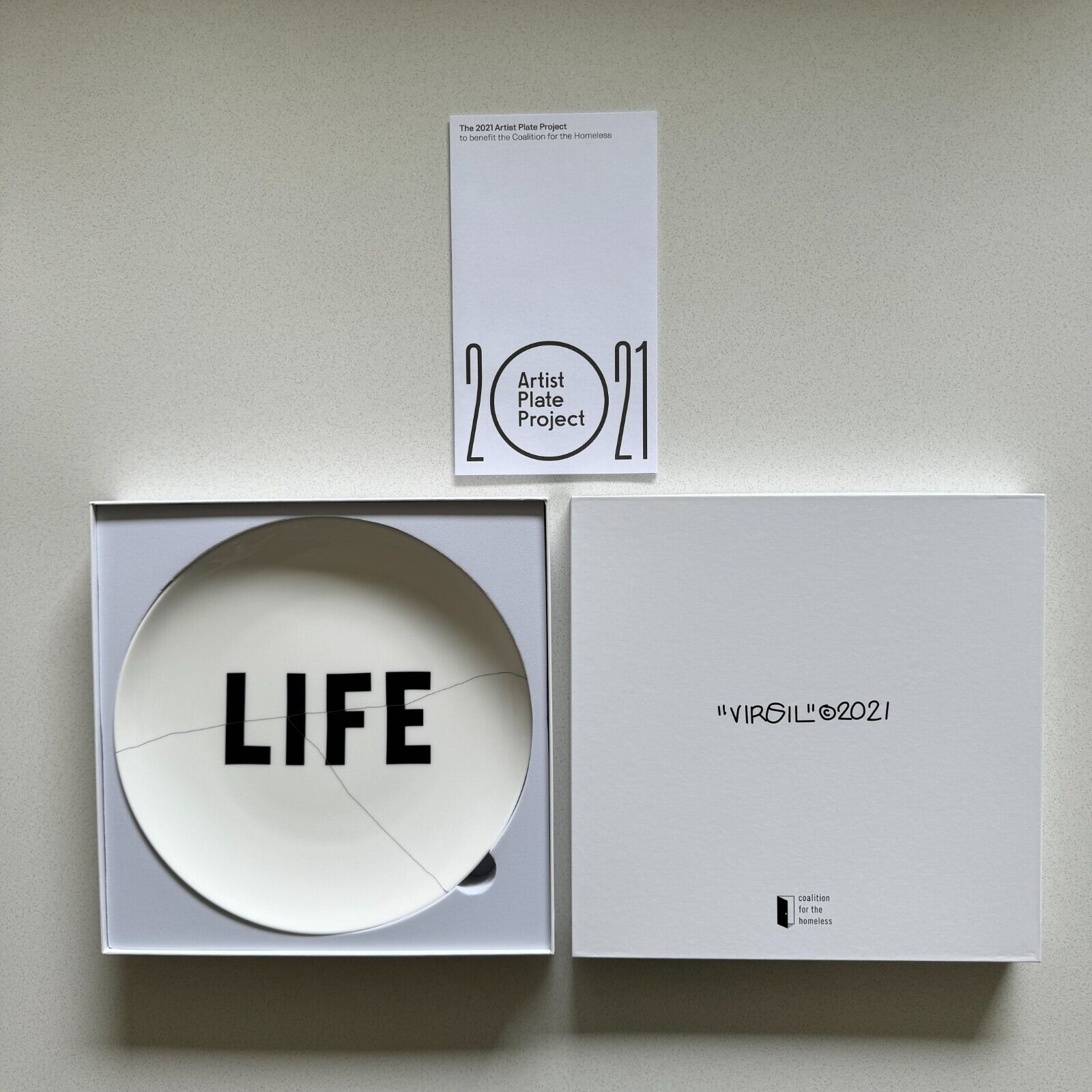 2021 Artist Plate Project Virgil Abloh Life White Limited Edition of 250
