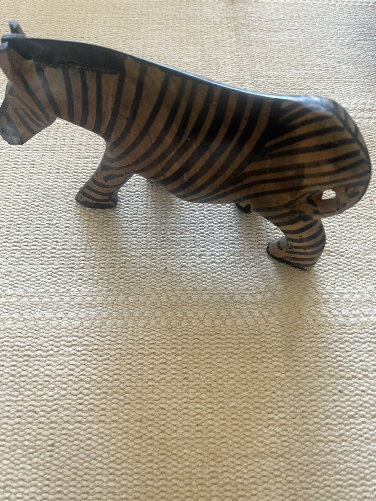 Carved Wooden Zebra 