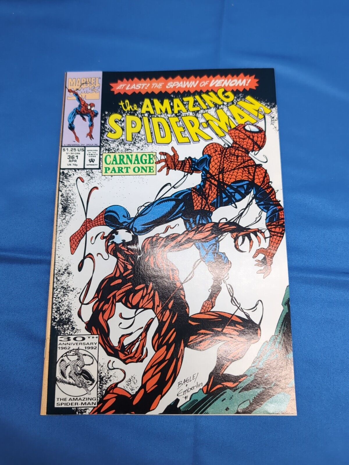 The Amazing Spider-Man #361 (Marvel, April 1992) 30th Anniversary Carnage Part 1