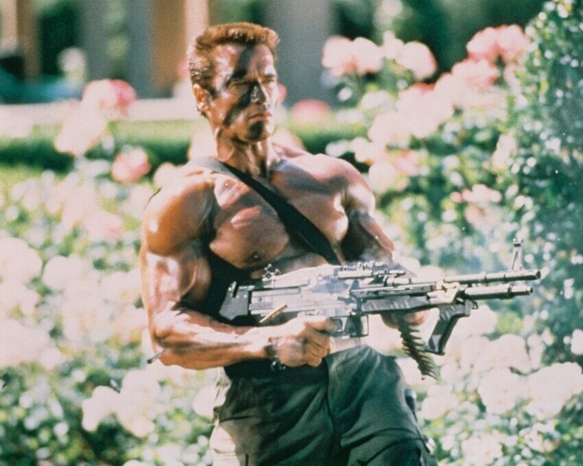 Arnold Schwarzenegger Commando 8x10 inch real photo