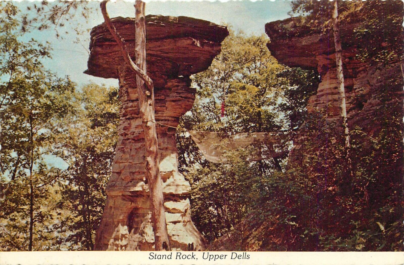 Stand Rock Upper Dells Wisconsin WI Postcard
