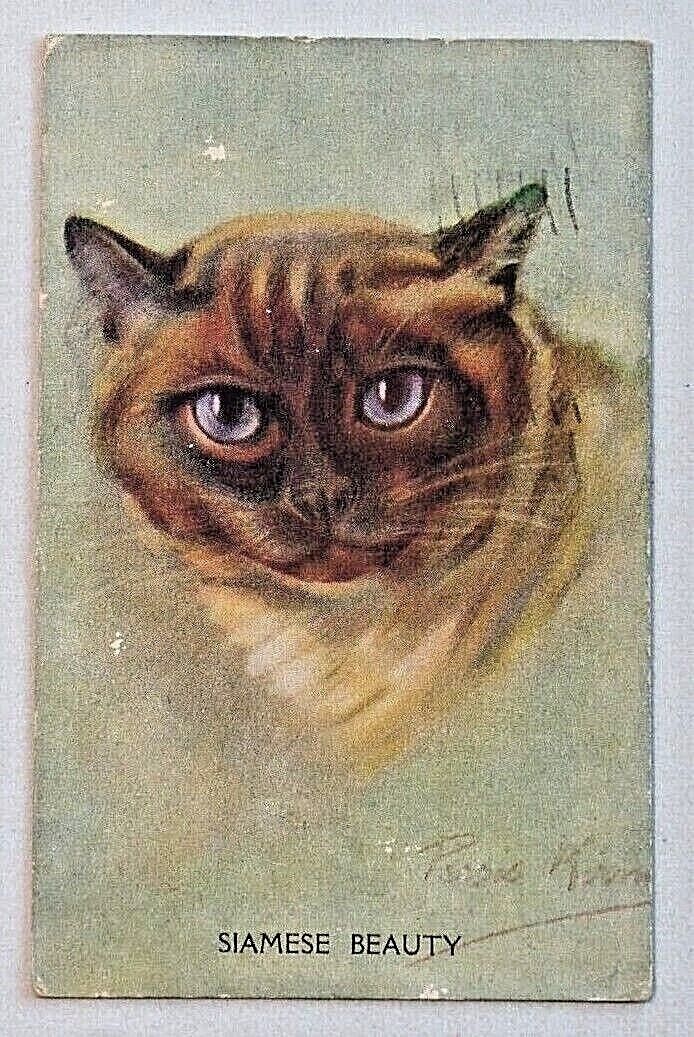 Siamese Beauty Persis Kirmse Artist Signed Celesque Series DB Postcard 3941