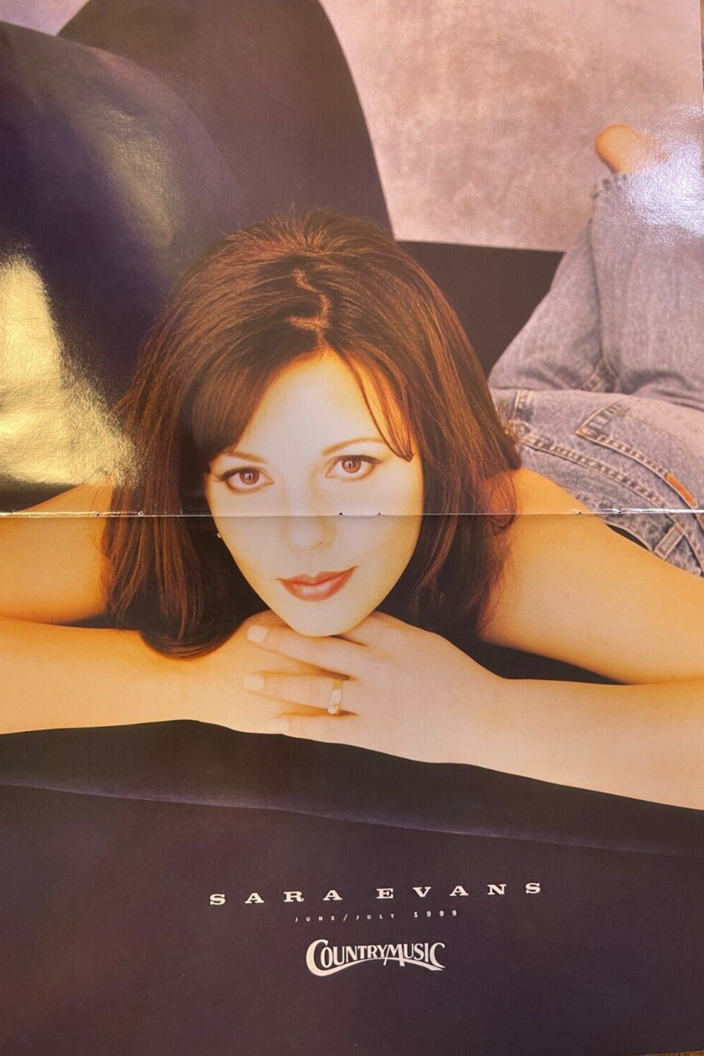 1999 Vintage Magazine Poster Country Singer Sara Evans