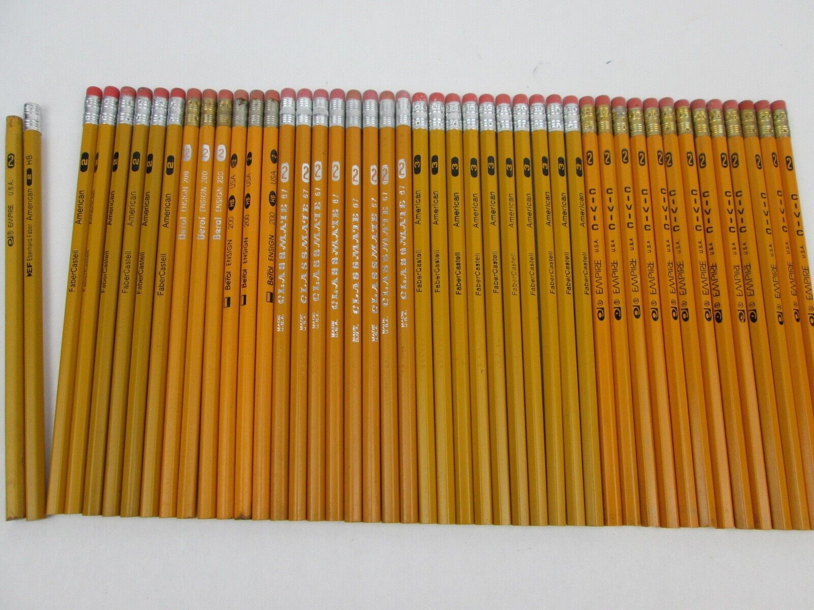 45 Vintage Pencils Eberhard Faber FaberCastell Berol Classmate Empire Civic NEW