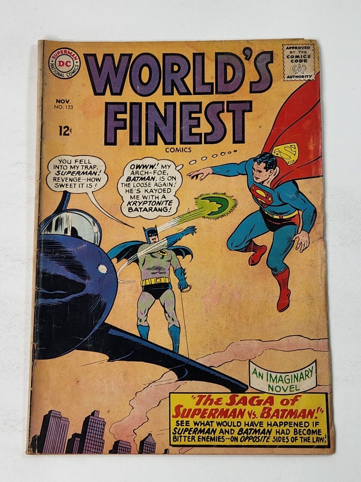 World\'s Finest Comics 153 Iconic Batman Slaps Robin Panel Silver Age 1965