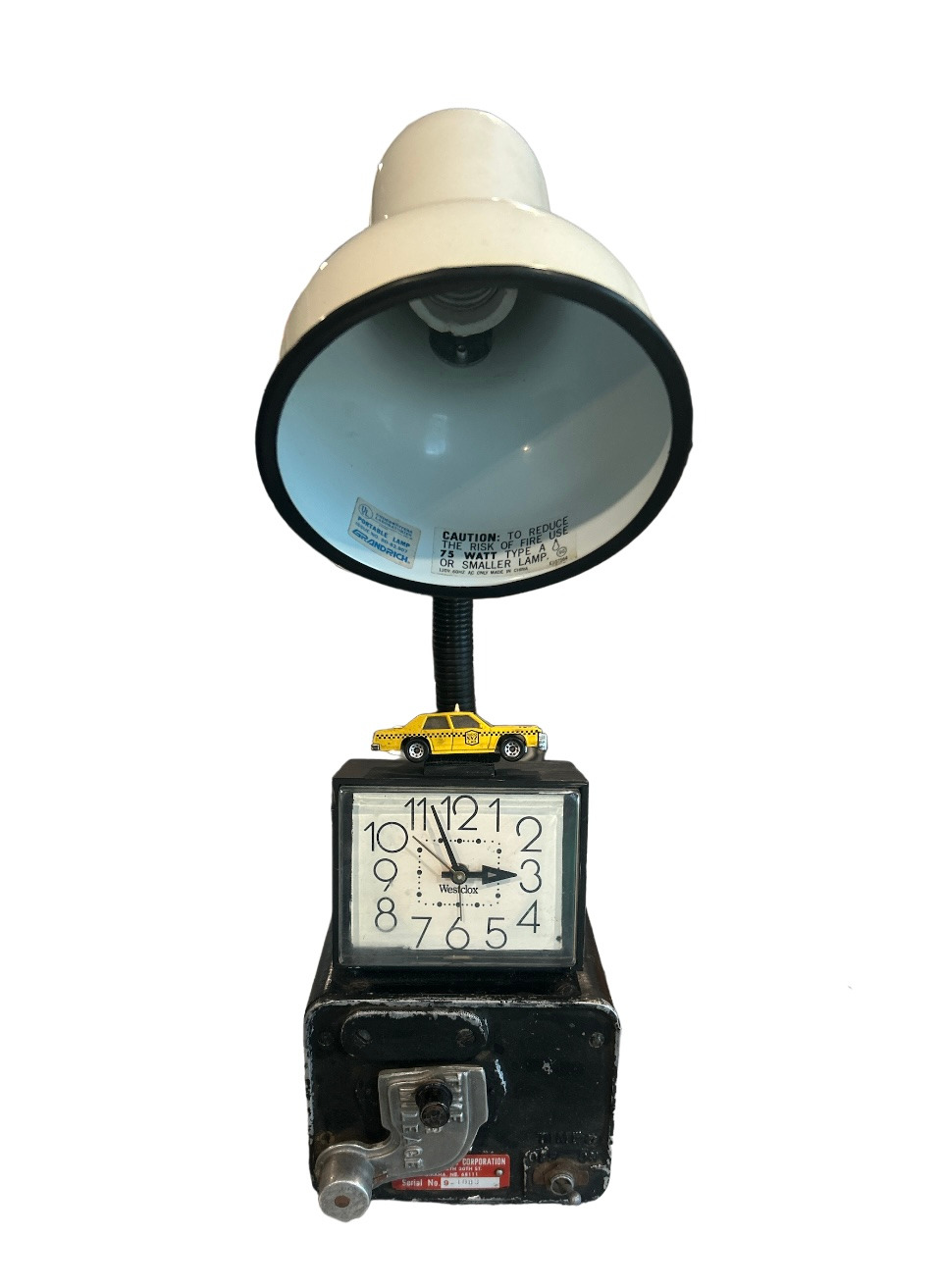 ORIGINAL OMAHA VINTAGE TAXI METER LAMP/ALARM CLOCK