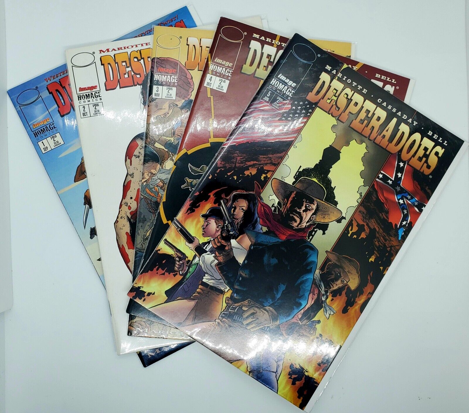 LOT of 5 Desperadoes #1-5 Full-Set (Homage/Image Comics, 1997) 1st Print Mint 🔥