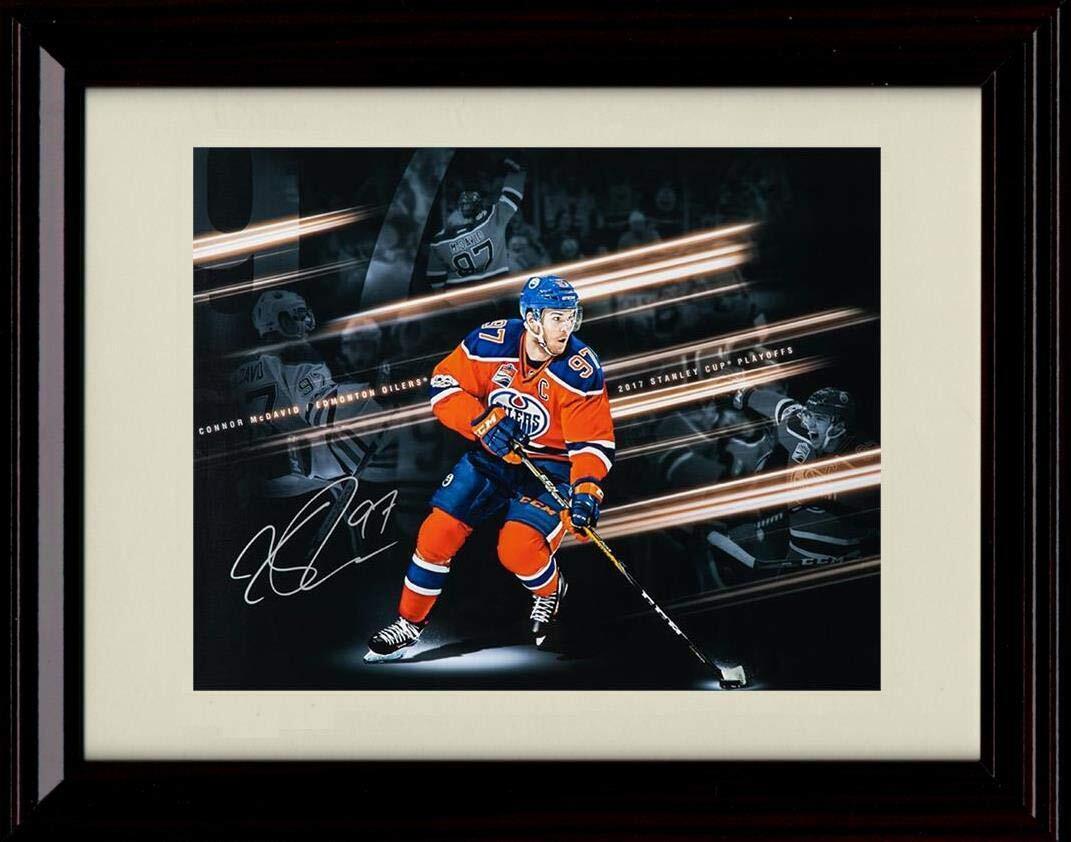 16x20 Framed Connor McDavid Autograph Replica Print - 2017 Stanley Cup Playoffs