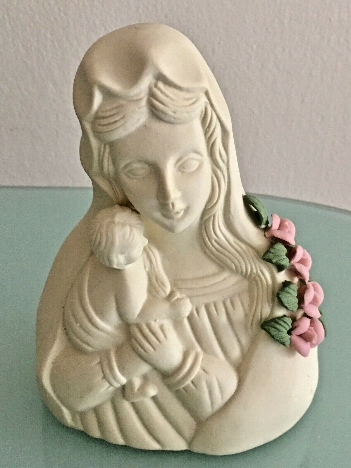  Madonna and Child Mary Sitting Jesus Ceramic Statue Catholic