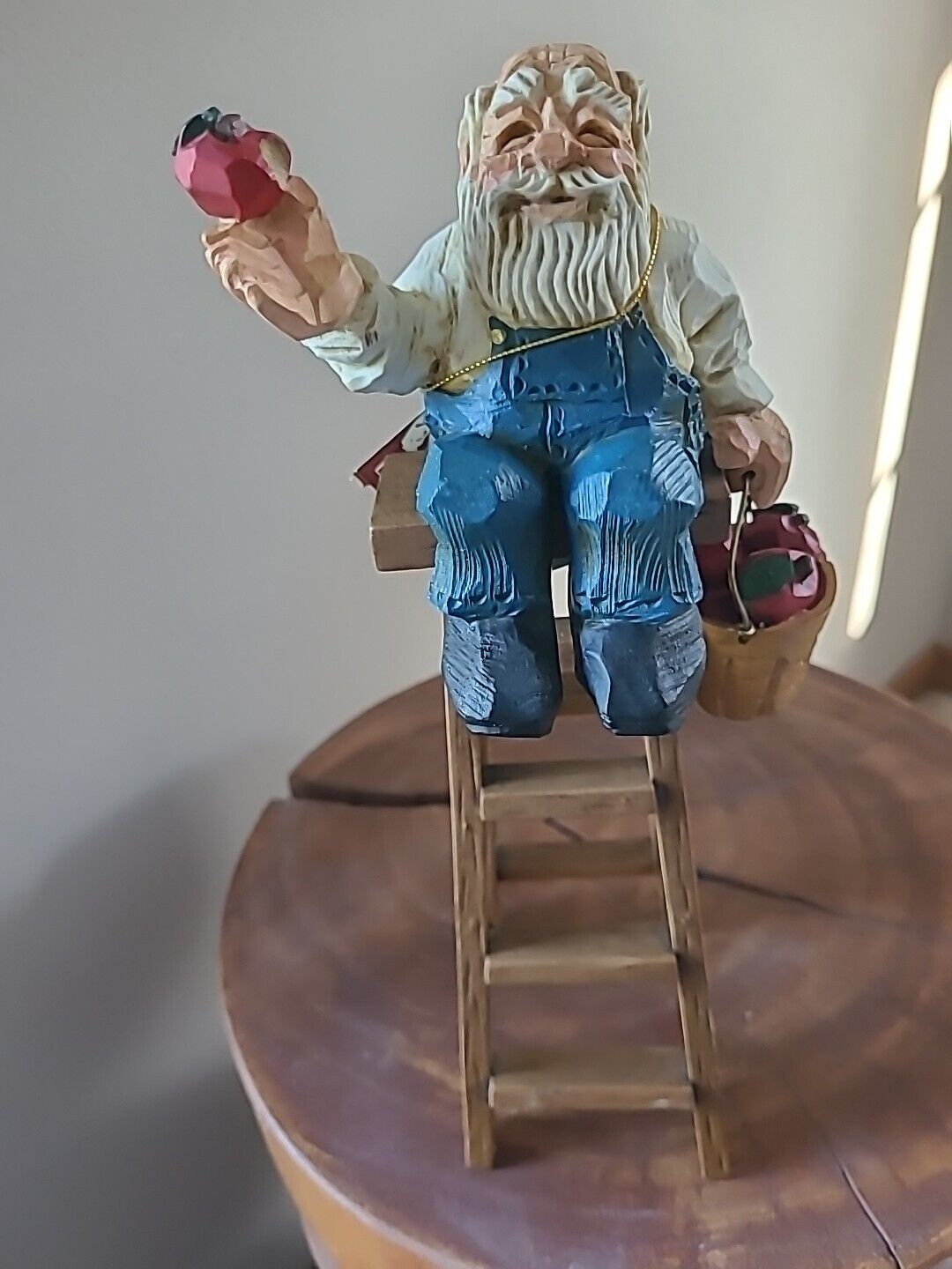 David Frykman Old Farmer 1995 Apples On Ladder Figurine